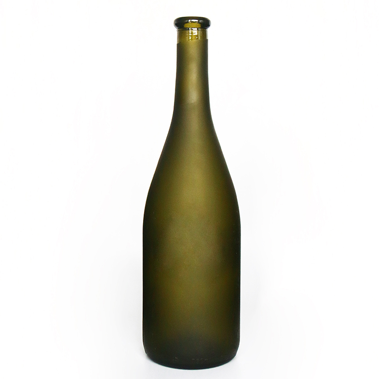 Vanjoin Custom Printing Logo 750 ML Green Wine Glass Bottle Manufacturer Champagne Liquor Bottles with Crok