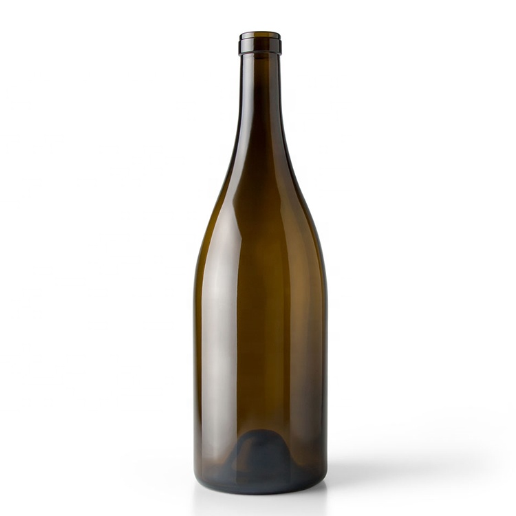 Vanjoin Custom Printing Logo 750 ML Green Wine Glass Bottle Manufacturer Champagne Liquor Bottles with Crok