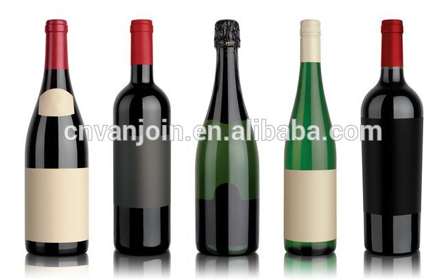 Vanjoin Custom Printing Logo 750 ML Green Wine Glass Bottle Manufacturer Champagne Liquor Bottles with Crok