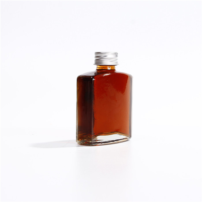 Vanjoin Glass Bottle 100 ml 200 ml Flat Glass Cold Brew Coffee Juice Bottles For Fruit Beverage