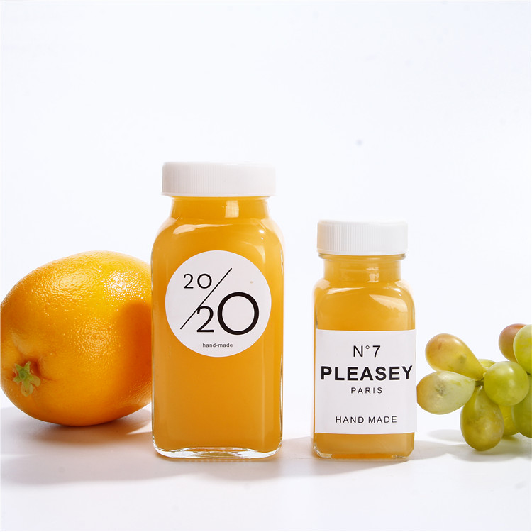 Vanjoin Handhold Small Glass Bottles Cold Brew Juice Coffee 2oz 60ml Clear Mini Bottle Glass Shot With Screw Caps