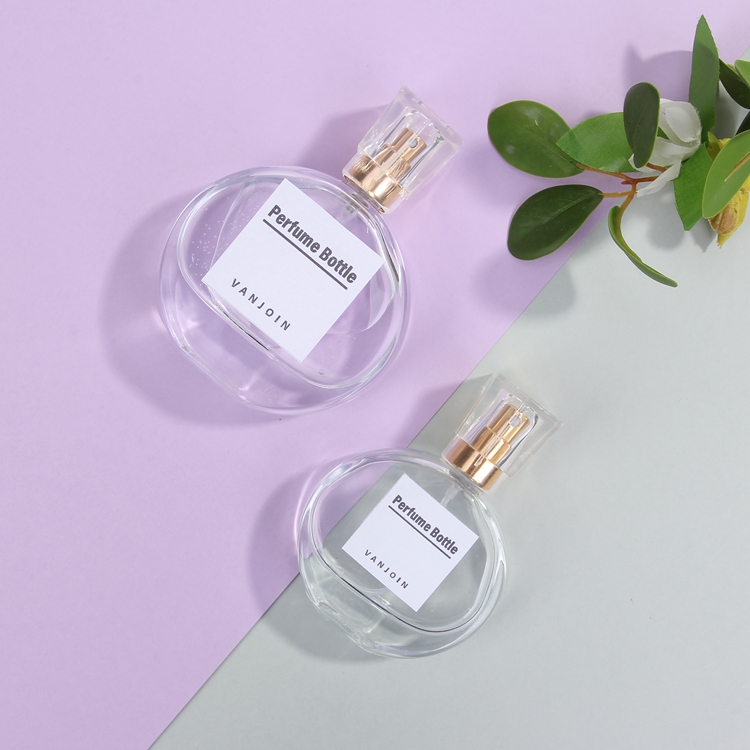 Vanjoin High Quality Design frasco de vidrio de perfumeria customised refeel 30 ml/ 50 ml/ 80 ml glass pump spray bottles