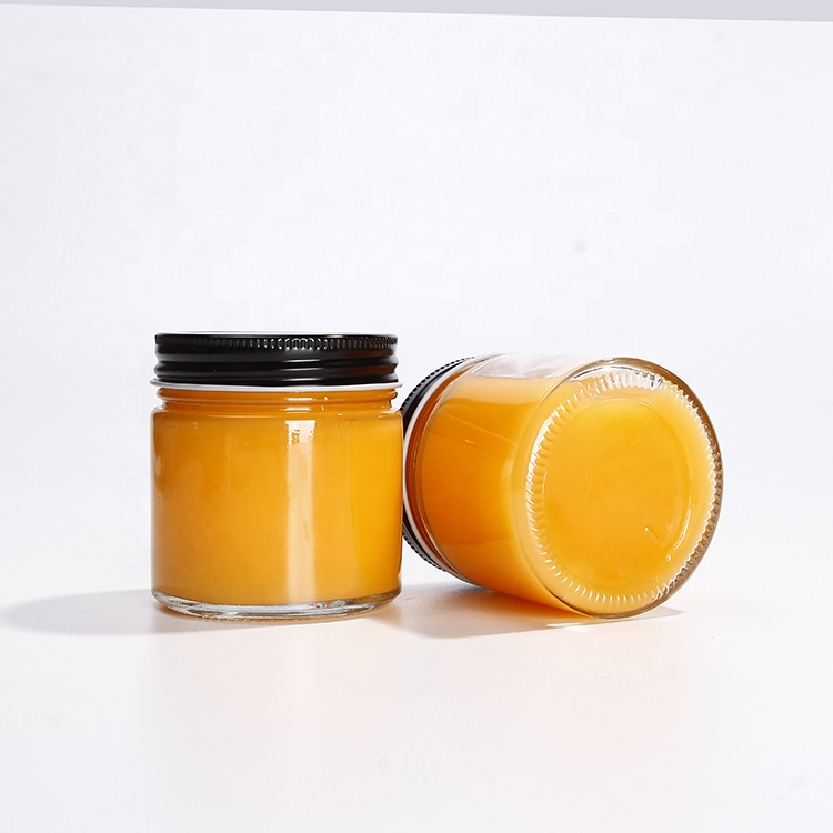 Vanjoin Hot Sale Clear Round Glass Jar Tall Jar With Metal Lid 106ml 212ml 314ml 580ml