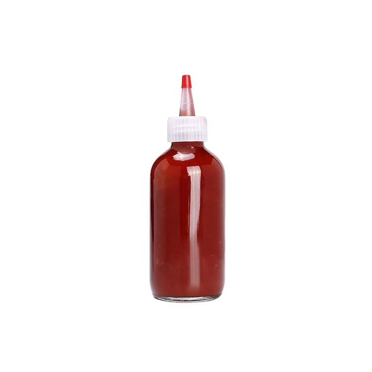 Vanjoin Hot Sauce BBQ Glass  Bottle 8oz 250ml Ketchup BPA Free Tomato Sauces Bottles with Dispensing Pointed  Yorker Lid