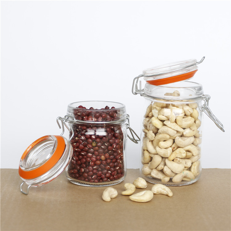 Vanjoin Household Cylinder Glass Jar With Swing Top Lid Sealed Storage Bottle And Jars