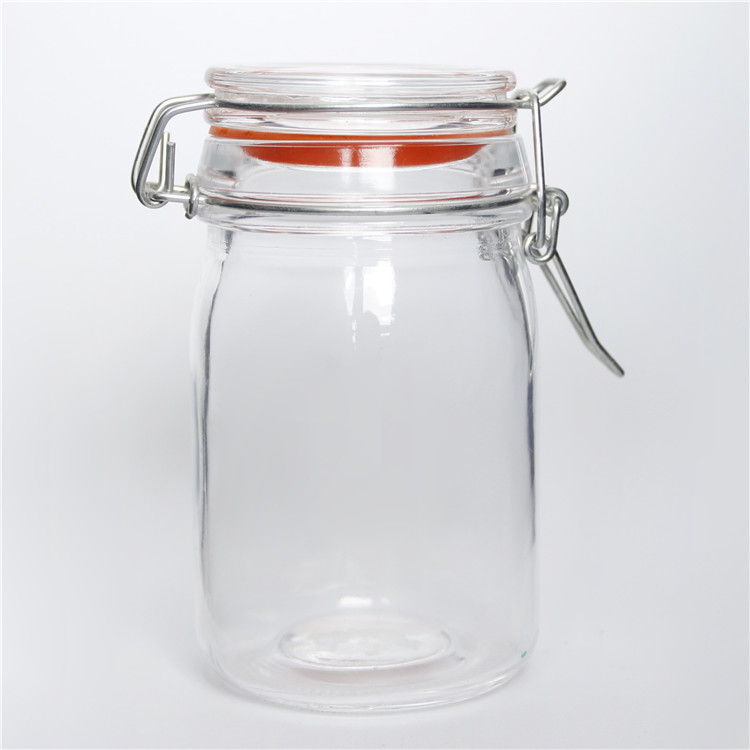Vanjoin Household Cylinder Glass Jar With Swing Top Lid Sealed Storage Bottle And Jars