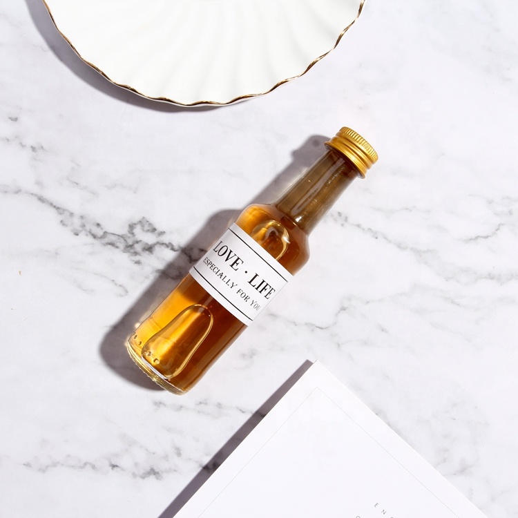 Vanjoin Mini Glass Wine Bottles 50ml Glass Whisky, Liquor Alcohol Bottle