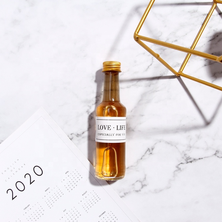 Vanjoin Mini Glass Wine Bottles 50ml Glass Whisky, Liquor Alcohol Bottle