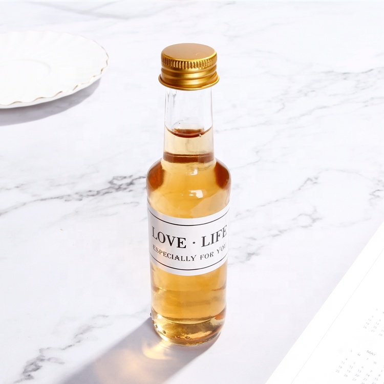 Vanjoin Mini Glass Wine Bottles 50ml Glass Whisky, Liquor Alcohol Bottle