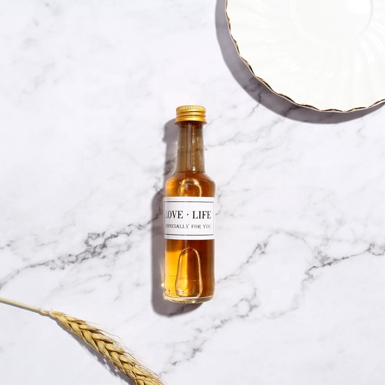 Vanjoin Mini Glass Wine Bottles 50ml Glass Whisky, Liquor Alcohol Bottle