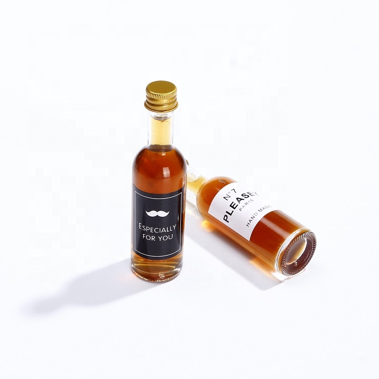 Vanjoin New Design 100ml Mini Glass Bottles With Aluminum Lid For Liquor Sauce Beverage