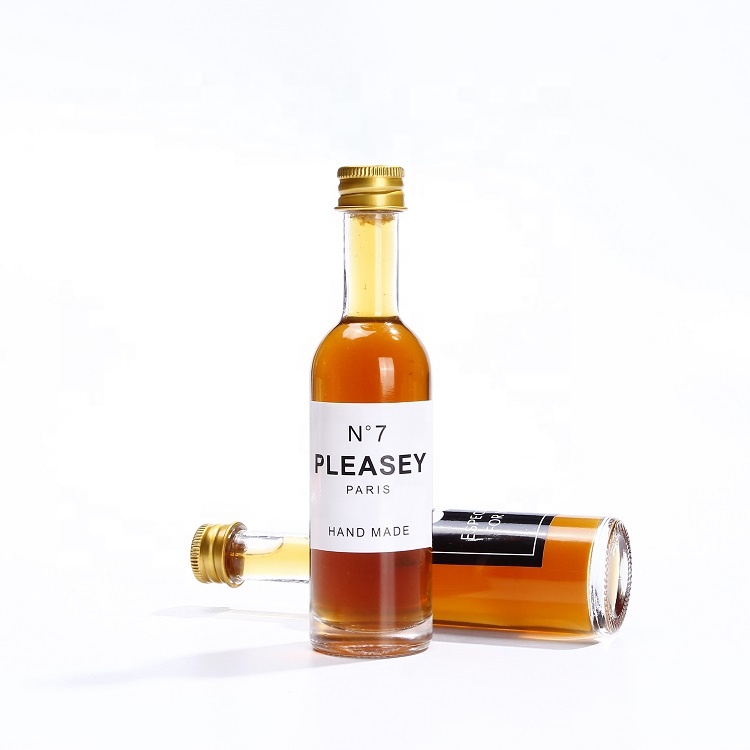 Vanjoin New Design 100ml Mini Glass Bottles With Aluminum Lid For Liquor Sauce Beverage
