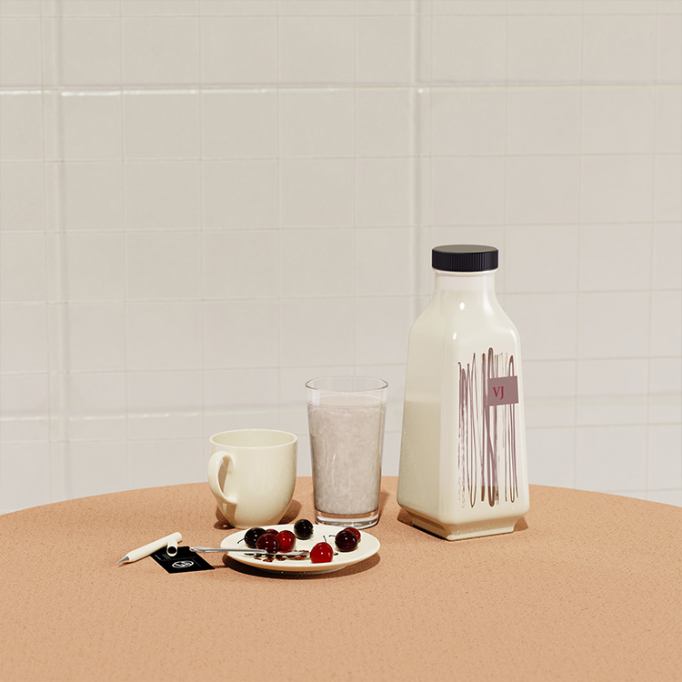 Vanjoin New Design 250ml 360ml 480ml Storage Glass Juice Beverage Bottle With Cap