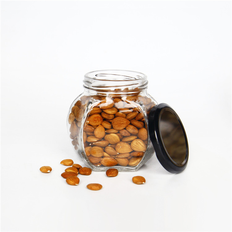 Vanjoin Oblateness Kitchen Storage Spice Glass Seasoning Jar With Stainless Steel Lid 200ml 450ml 650ml