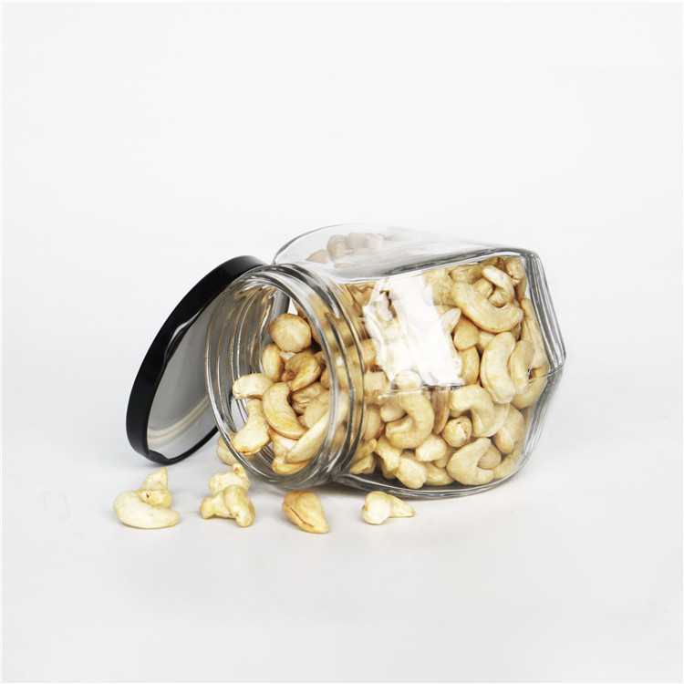Vanjoin Oblateness Kitchen Storage Spice Glass Seasoning Jar With Stainless Steel Lid 200ml 450ml 650ml