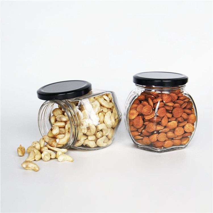 Vanjoin Oblateness Kitchen Storage Spice Glass Seasoning Jar With Stainless Steel Lid 200ml 450ml 650ml