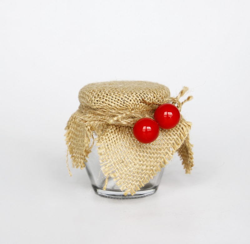 Vanjoin Recycled 106ml 212ml 314ml Food Preserve Orcio Glass Honey Jar With Metal Lid