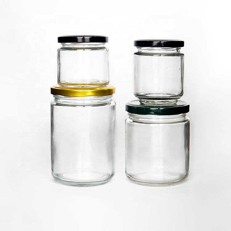 Vanjoin Round 10oz 300ml Wide Mouth Glass Jar Honey Jam Pickle Sauce Food Storage Jars with lids