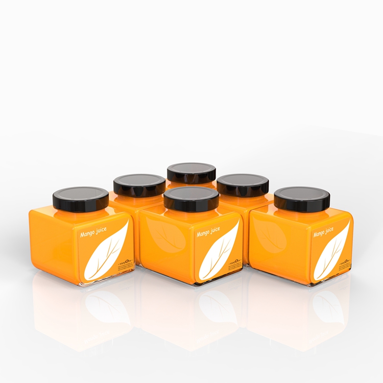 Vanjoin Wholesale 380ml Unique Glass Jam Sauce Storage Jars in Bulk with Lids hot sale Glass Jars Packaging