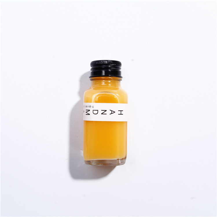 Vanjoin body wash reusable becerage 1oz 2oz 60ml square juce glass bottles refillable bottle with plastic lids