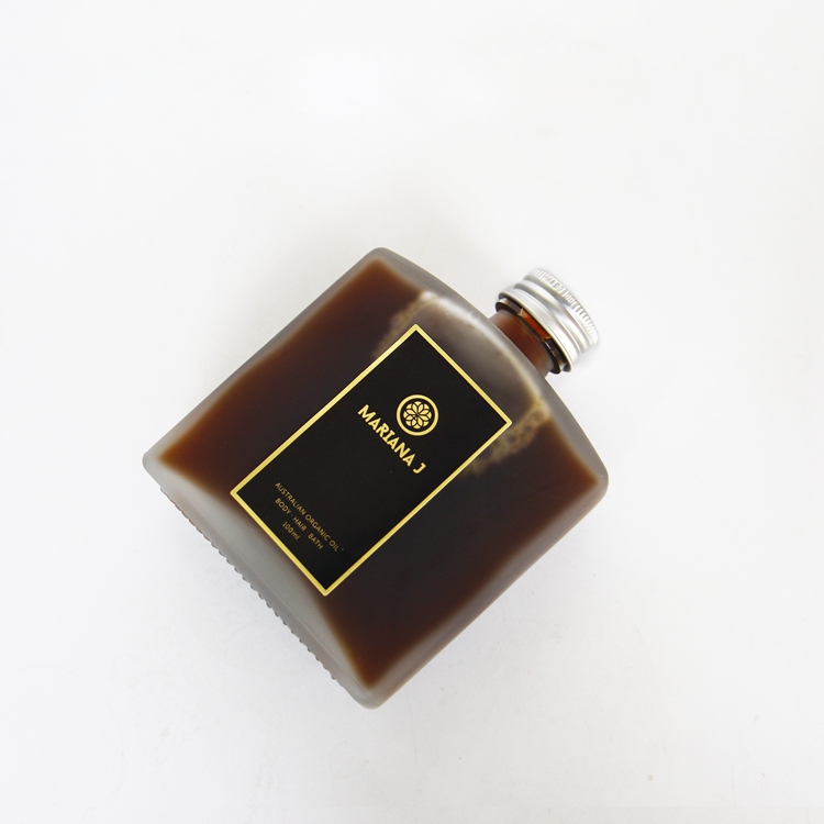 Vanjoin ce certificated food grade special square and unique shape of fancy liquor 200ml 250ml glass bottle with cap