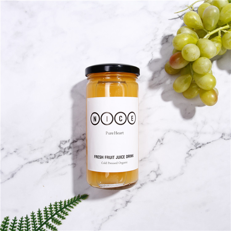 Vanjoin glass jars custom printed 250ml/ 8oz clear empty refill personalized paragon glas jars with lid