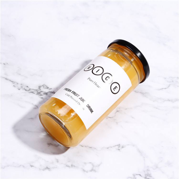 Vanjoin glass jars custom printed 250ml/ 8oz clear empty refill personalized paragon glas jars with lid