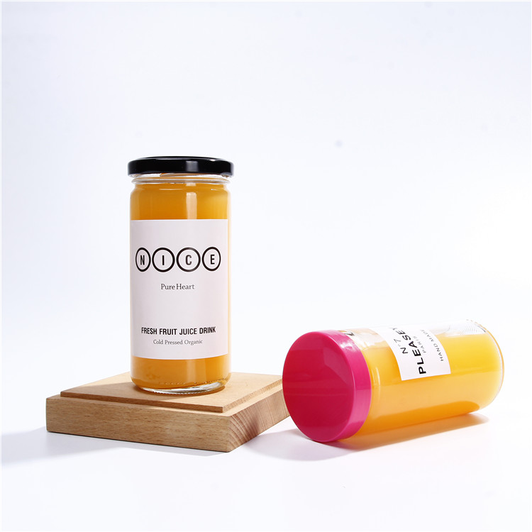 Vanjoin glass jars custom printed 250ml/ 8oz clear empty refill personalized paragon glas jars with lid