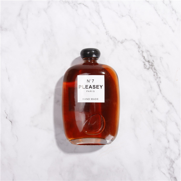 Vanjoin pebble glass coffee bottle flask cute frosting 100ml/250ml/350ml/500ml pink wine glass bottles