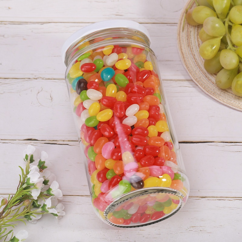 Vanjoin storage glass jar 840ml clear empty food canning jars for honey jelly yellow peach packaging with deep metal lid