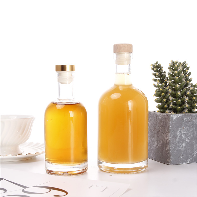 Vanjoin wholesale Empty Clear 100ml 375ml 500ml 750ml Glass Vodka Whisky Liquor Bottles With Cork