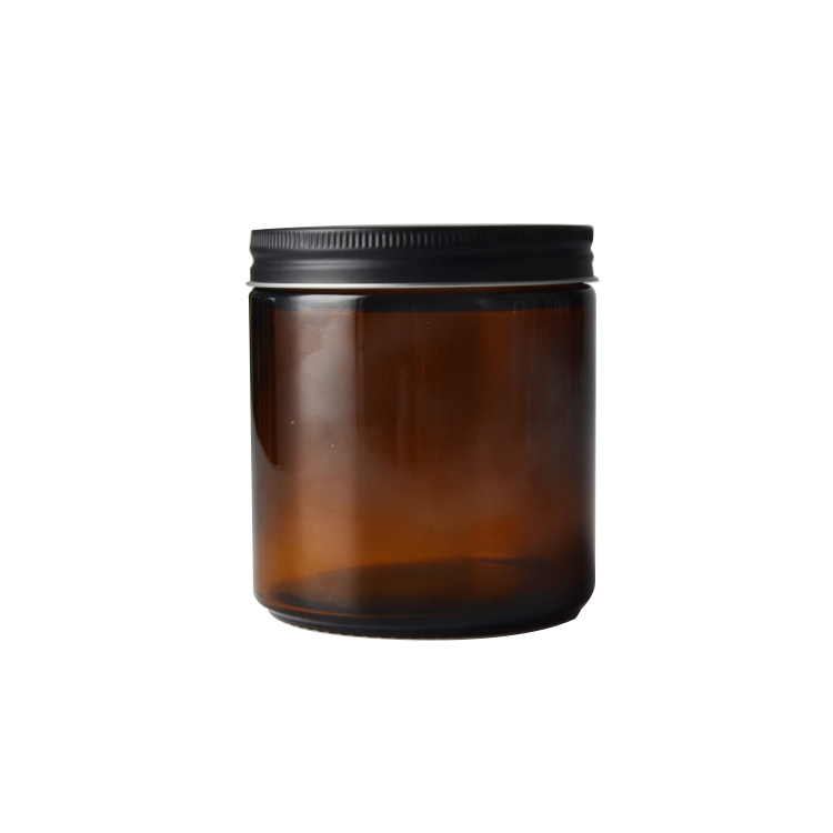 Vanky high quality amber 500g glass cream jar with lid
