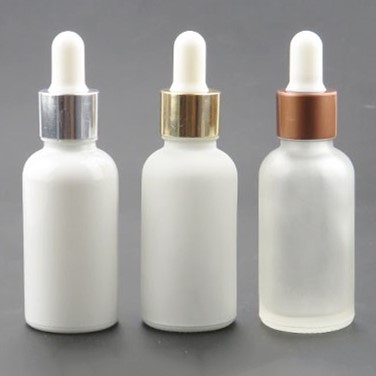 Vape 1oz Glass Dropper Bottle Solid White For Oil Aluminum Screw Cap 30ml Clear White Frosted E Liquid Oil Glass Pipette Bottle