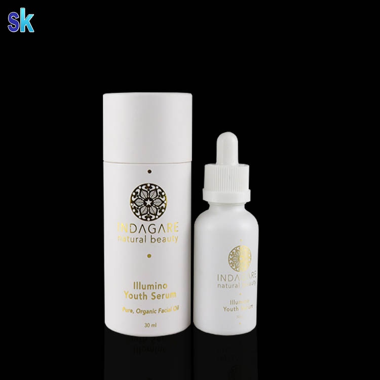 Vape 1oz Glass Dropper Bottle Solid White For Oil Aluminum Screw Cap 30ml Clear White Frosted E Liquid Oil Glass Pipette Bottle