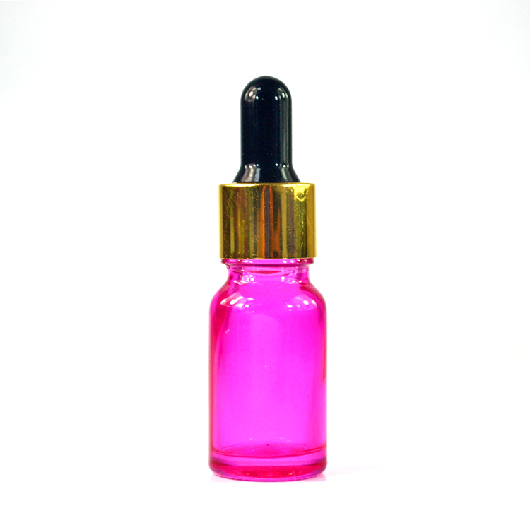 Vape oil e liquid oil cosmetic bottle black red pink painting color 30ml essential oil glass dropper bottle with aluminum cap