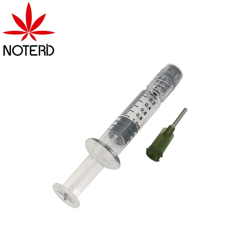 Vapes packaging luer slip prefilled cbd oil 1 ml glass syringe with needle