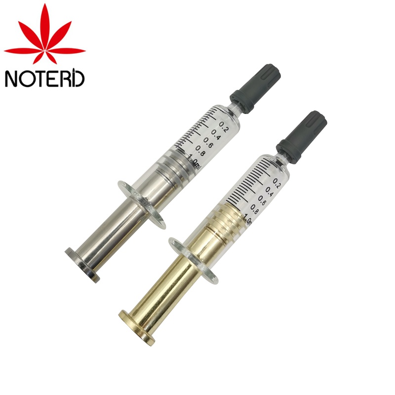 Vapes packaging luer slip prefilled cbd oil 1 ml glass syringe with needle