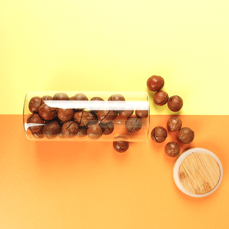Variety sizes Eco-friendly borosilicate cookie jelly honey glass jar nuts storage jar with bamboo lid