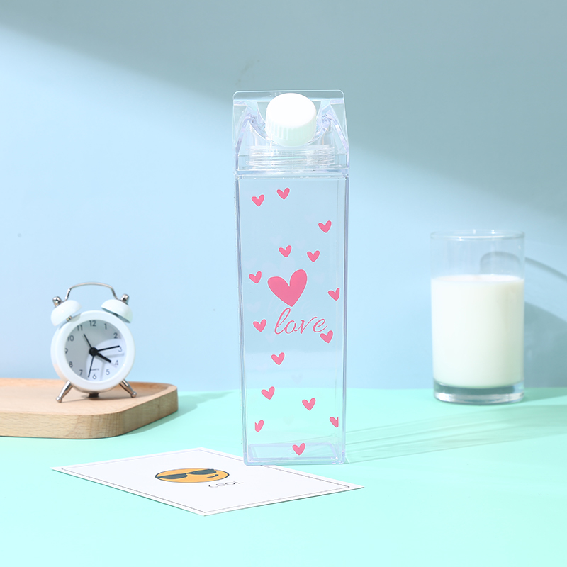 Various Custom Transparent Plastic Clear Milk Carton Water Bottle