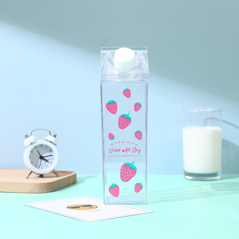 Various Custom Transparent Plastic Clear Milk Carton Water Bottle