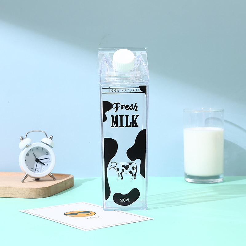 Various Custom Transparent Plastic Clear Milk Carton Water Bottle