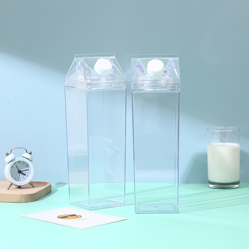 Various Custom Transparent Plastic Clear Milk Carton Water Bottle