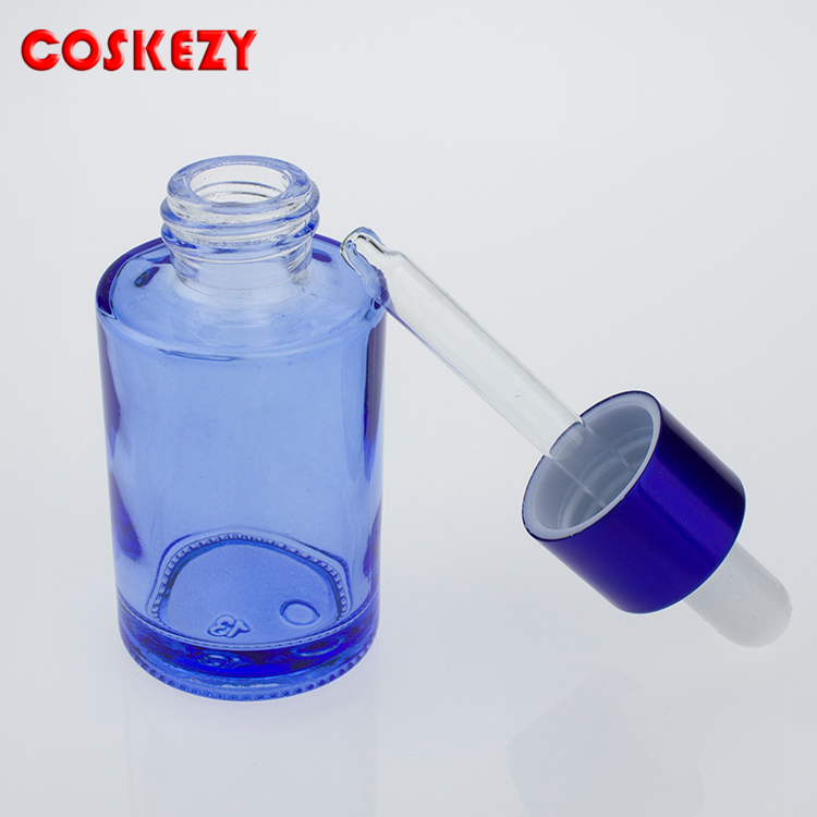 Various Kinds Colored Glass Cosmetic Bottle with Dropper, Luxury Empty Wholesale glass essential oil Dropper Bottle 30ml