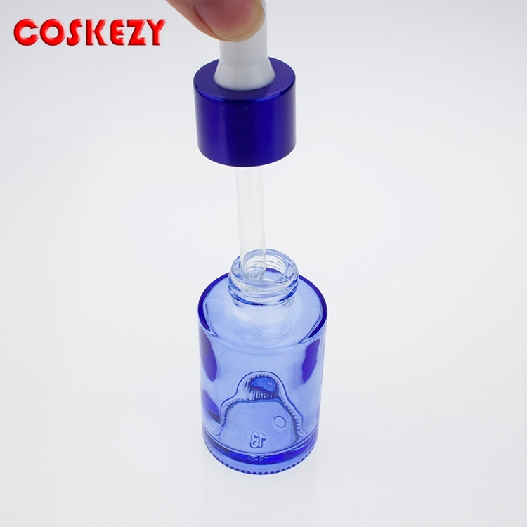 Various Kinds Colored Glass Cosmetic Bottle with Dropper, Luxury Empty Wholesale glass essential oil Dropper Bottle 30ml
