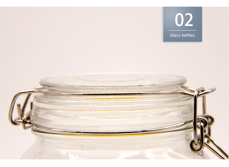 Various Size Clear Round BorosilIcate Glass Kitchen Storage Tank Airtight Glass Spiece Jar with Glass Lid