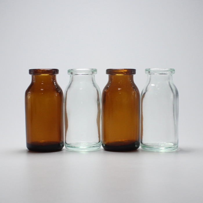 Various Specifications Transparent or Amber Tiny Moulded Glass Bottle Container
