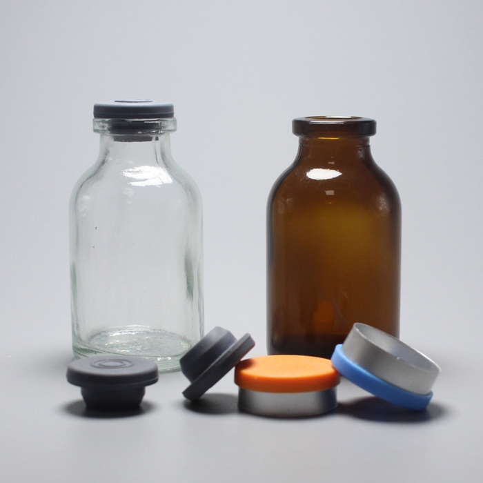 Various Specifications Transparent or Amber Tiny Moulded Glass Bottle Container