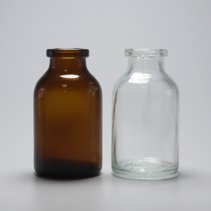 Various Specifications Transparent or Amber Tiny Moulded Glass Bottle Container