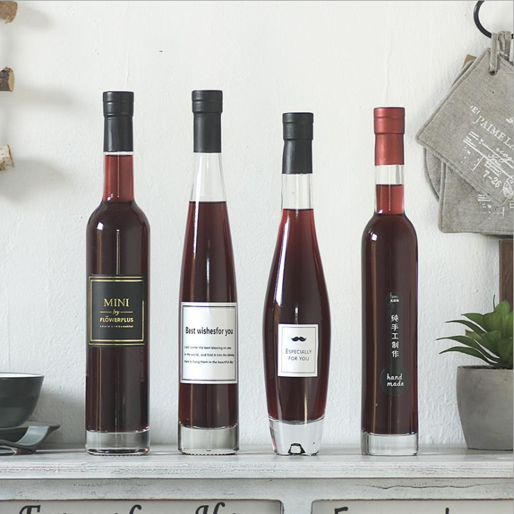 Various Styles Frosted Glass 375ml 500ml Glass Wine Bottle Beer Bottle Wedding Champagne Glasses Beverage Bottle