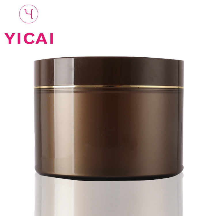 Various Widely Used Amber Round Double Wall Cosmetics Pp Plastic Jar With Screw Cap